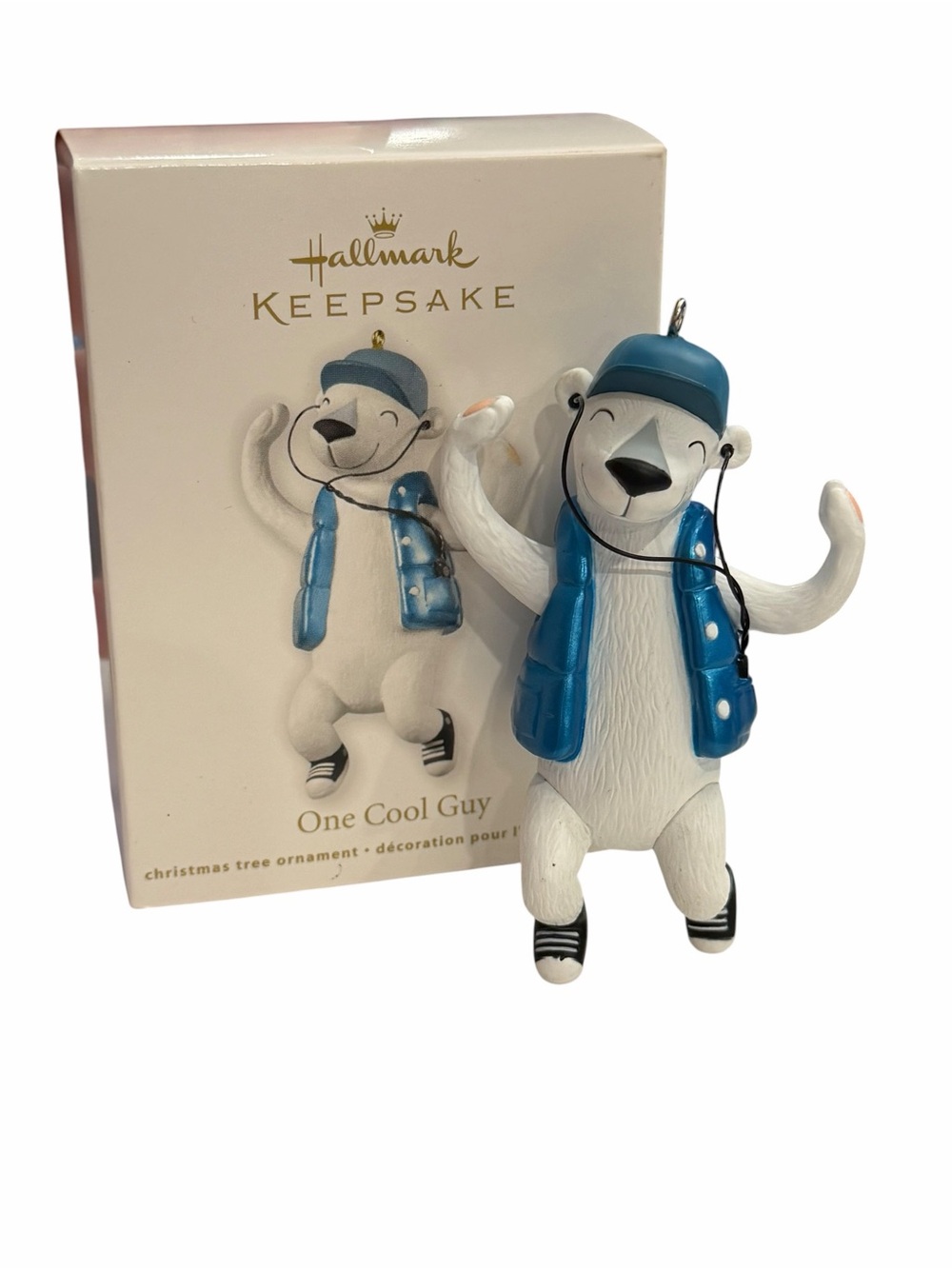 One Cool Guy Polar Bear Hallmark Keepsake Christmas Tree Ornament 2012 Music